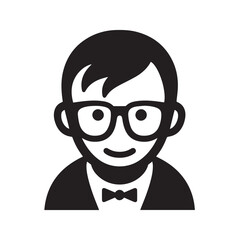 man in glasses vector illustration 
