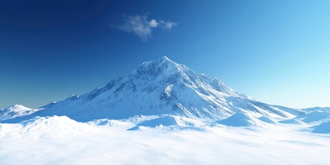 Majestic Snowcapped Mountain Peak Serenity Nature Landscape