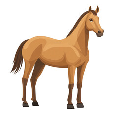 Fototapeta premium A majestic light brown horse stands proudly a graceful creature