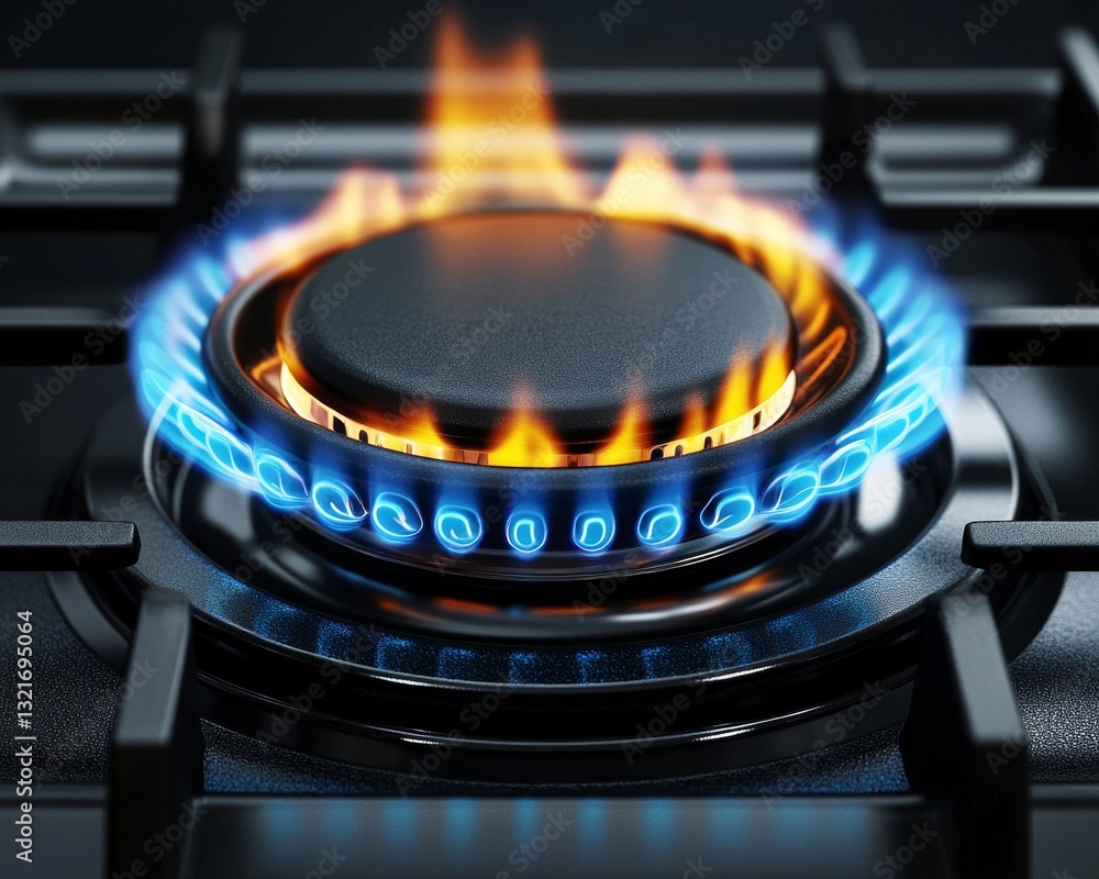 Poster a zoomed-in view of a button illuminated by a flame, displaying current technology styles