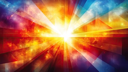 Colorful cosmic rays burst, nebula background, energy, design