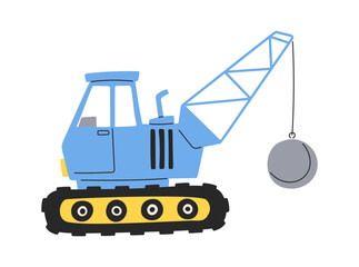 Crawler tractor equipped stone ball
