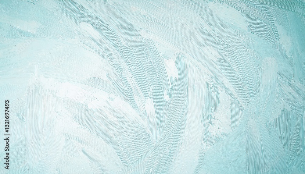 Poster textured light blue plaster background with abstract brushstroke pattern for modern interior design,