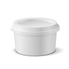 Round Plastic Tub Container For Dairy Product