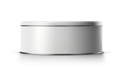 Blank White Small Round Tin Can Container Mockup