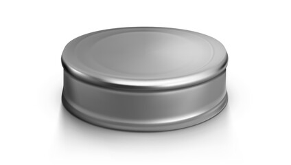 Blank White Small Round Tin Can Container Mockup