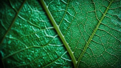 Abstract green leaf veins pattern background, natural organic texture for eco-friendly designs and nature-inspired backdrops