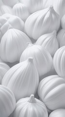 Obraz premium Abstract White Garlic Design: A Modern Food Art Piece