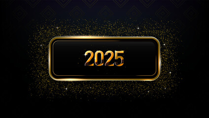 Luxury Glass And Gold Frame Dark Label Template