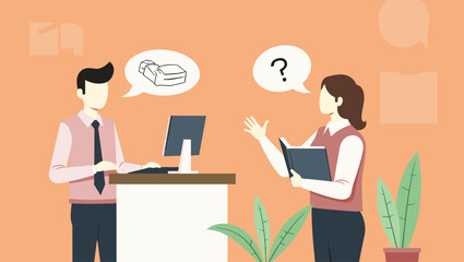 Fototapeta premium Proactive Employee Seeking Constructive Feedback for Continuous Improvement and Professional Development