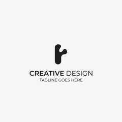 F minimal logo design