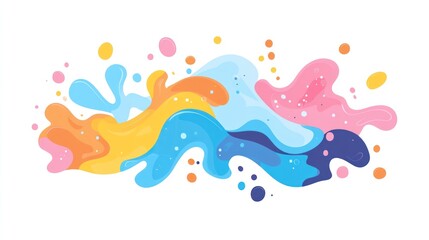 Colorful Abstract Liquid Splashes