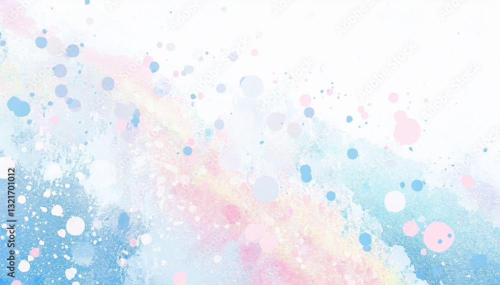 Poster soft pastel watercolor splash with bokeh light effect, abstract artistic texture with dreamy blue an