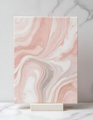 Soft Pink and White Marble Canvas Art