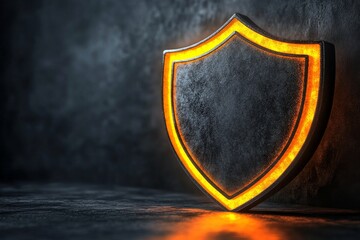 A modern shield icon illustrating concepts of security and protection