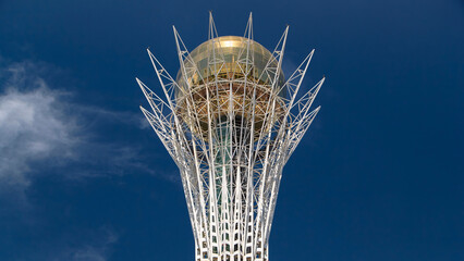 Bayterek timelapse is a monument and observation tower in Astana. Main symbol of city.