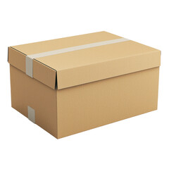 Brown Cardboard Box with Tape Lid for Storage and Packaging Needs
