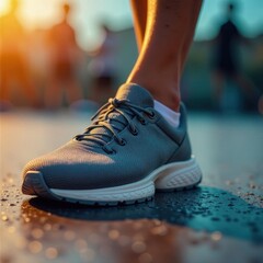 Close-up of foot performing weight-shifting exercise on unstable surface , science, ankle, medical