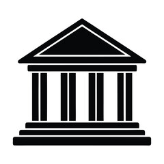 bank icon illustration silhouette