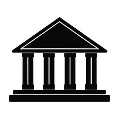 bank icon illustration silhouette