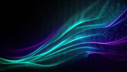  abstract background teal purple light waves wave color gradient line bright colors on black background digital illustration, aurora borealis inspired wallpaper