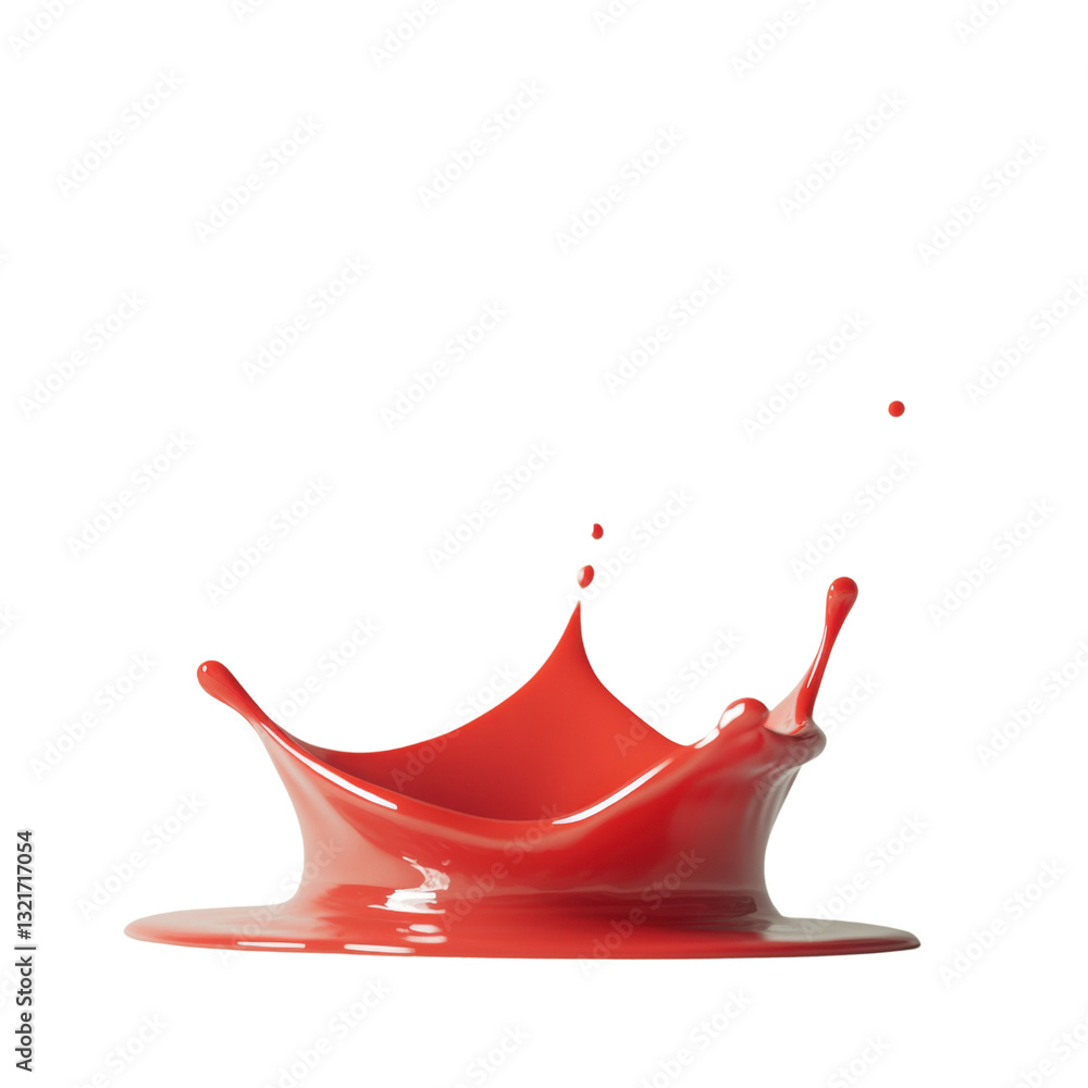 Poster vibrant red paint splash creating artistic abstract background