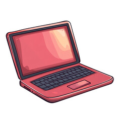 A cute pink laptop ready for work or play