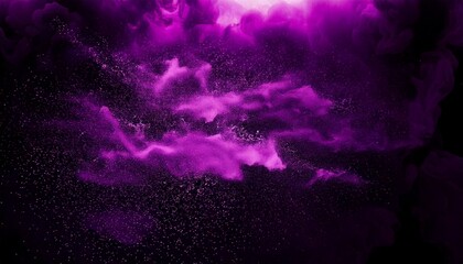 Fototapeta premium Abstract background plum purple violet color watercolor black background cloud like
