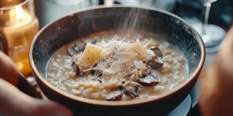 Warm Steaming Bowl of Hearty Food