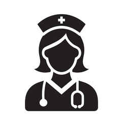  A vector illustration of a caring nurse, depicted in a minimalist, symbolic style. It's a powerful visual representation of healthcare and dedication.
