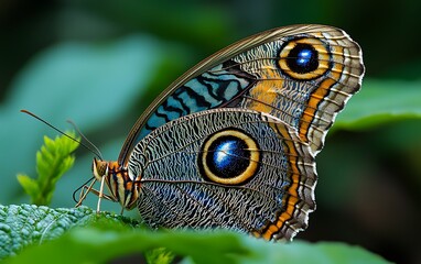 Fototapeta premium Vibrant Butterfly Close Up