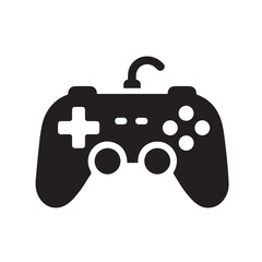 Video game controller icon vector on white 