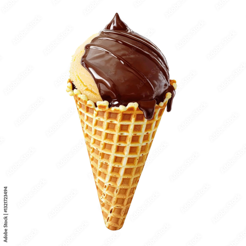 Poster delicious chocolate covered wa wa treat with rich coating and tempting appearance on a soft backgrou