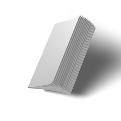 3D Closed Clear Brochure With White Sheets