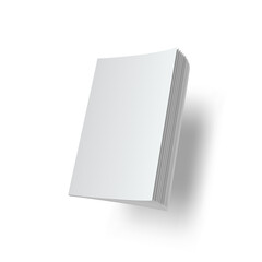 3D Closed Clear Brochure With White Sheets