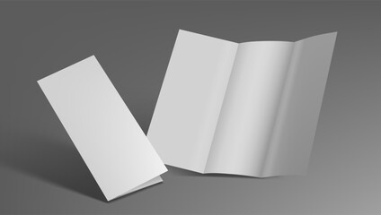 A4 Trifold Paper Brochure Flying With Shadow