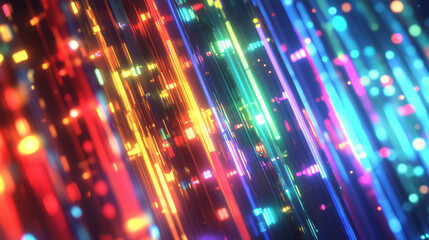 Colorful Abstract Light Patterns in Motion