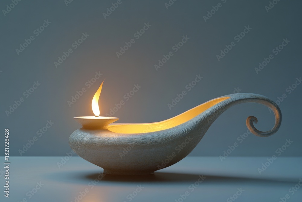 Poster a single candle sits on a table with a warm glow