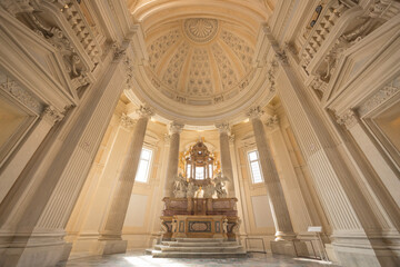 Torino, Italy - March 8, 2025: architectural detail of Venaria Reale in Piemonte.