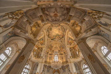 Fototapeta premium Torino, Italy - March 9, 2025: architectural detail of Palazzina di Caccia Stupinigi in Piemonte.