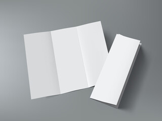 Front And Back Side Open Trifold Paper Leaflet