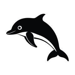 dolphin icon illustration silhouette