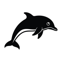 dolphin icon illustration silhouette