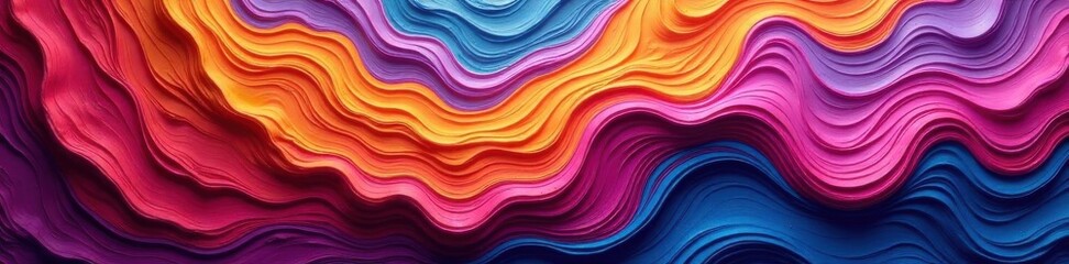 Fototapeta premium Vibrant swirls of paint, thick impasto texture, intense, illustration