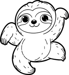 funny cartoon sloth