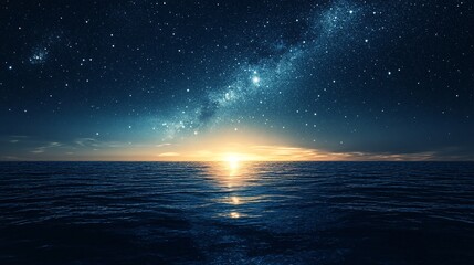 Starry Sky Background Reflecting Month for Creative Design Projects