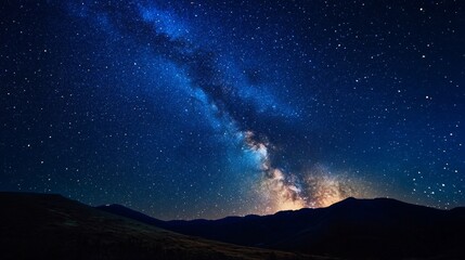 Stunning Milky Way Galaxy Panorama with a Serene and Majestic Celestial View