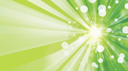Radiant Green Sunburst Nature Background Design