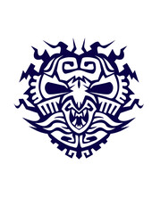 Obraz premium Masque aztèque monstre totem