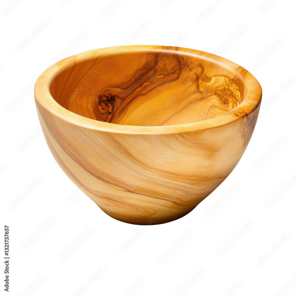 Poster rustic wooden bowl displayed on a black background highlighting its natural grain and unique craftsm
